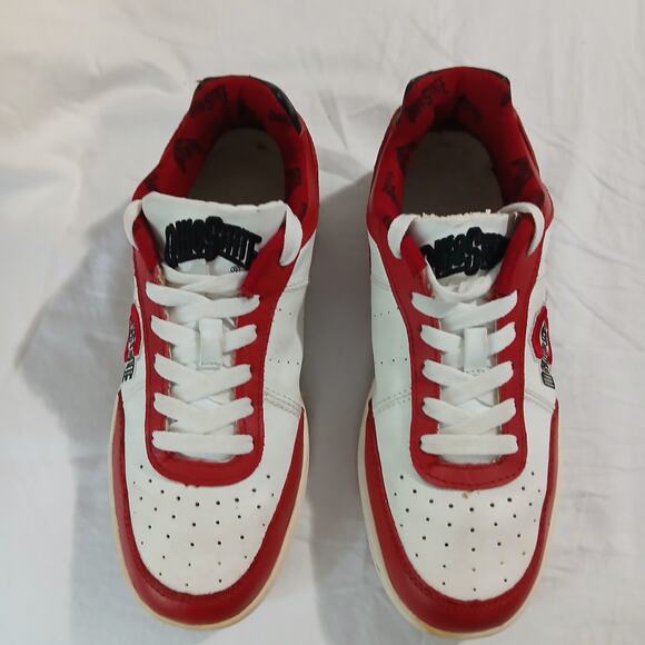 The Ohio State Men's 9 White Leather Red Contrast Low Ankle Sneaker AMAZING Sole - Picture 10 of 16